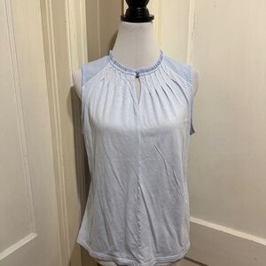 Banana Republic Light Blue Ruffled Top